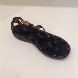 Born Black Leather Gladiator Style Sandal